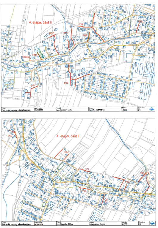 PLOŠNÁ KANALIZACE POLANKA NAD ODROU 4. ETAPA, ČÁST II A REKONSTRUKCE VODOVODU UL KONEČNÁ