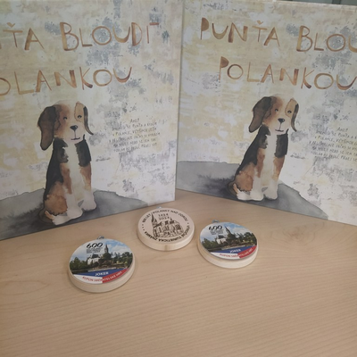 Turistická známka a kniha Punťa bloudí Polankou v prodeji
