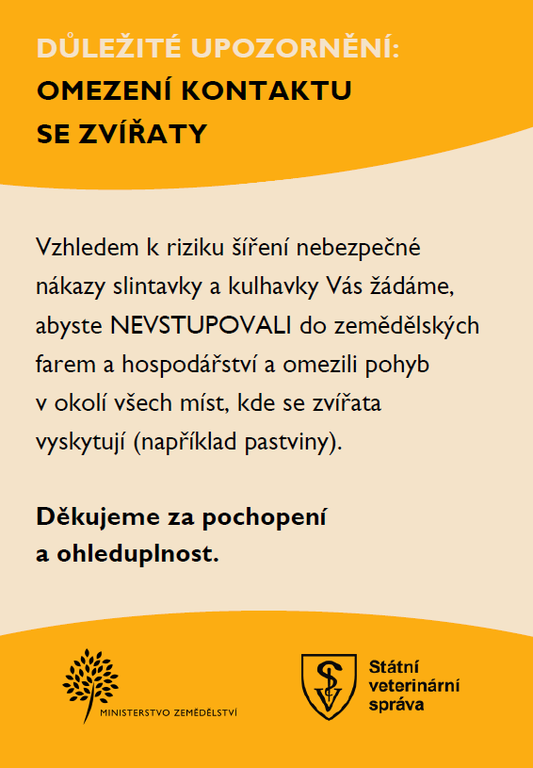 Upozornění SLAK pro veřejnost