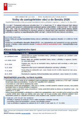 Volby do zastupitelstev obcí a do Senátu 2026